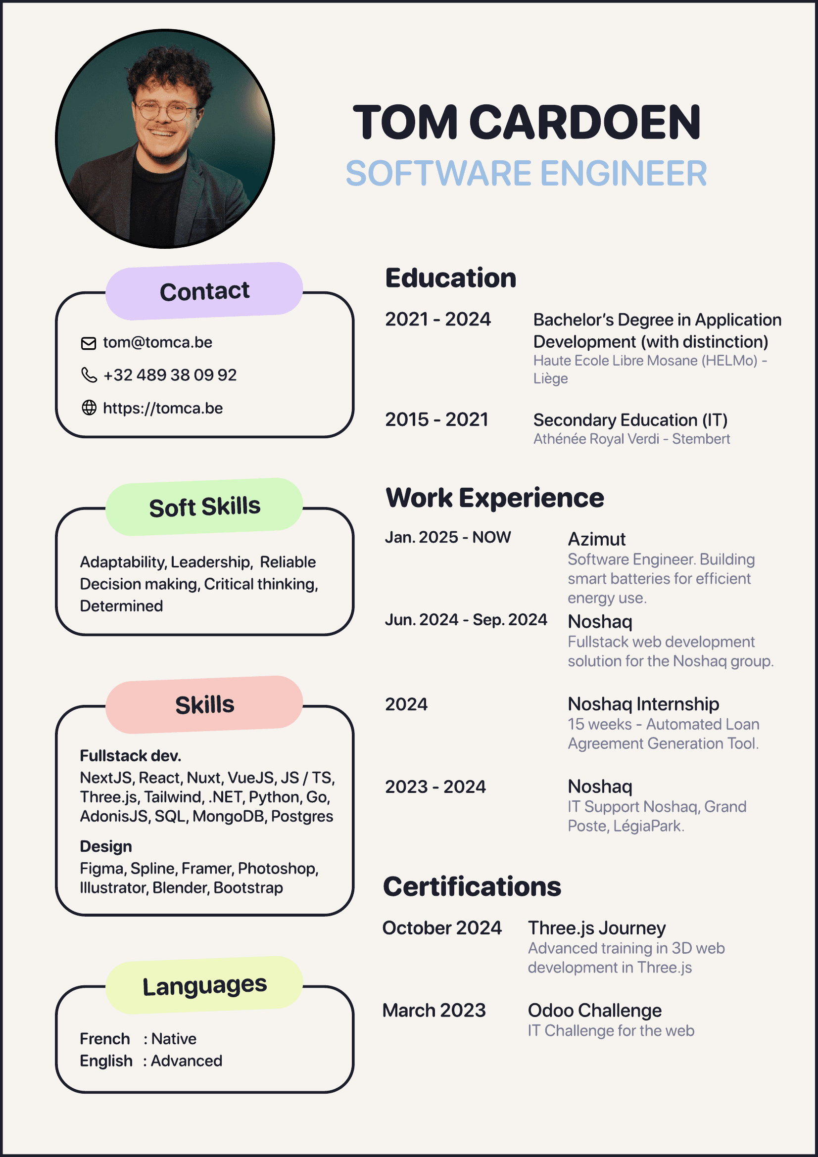 CV page 1